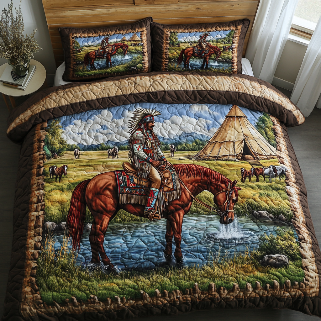 Heritage Harmony 3-Piece Quilted Bedding Set NCU0DDK042