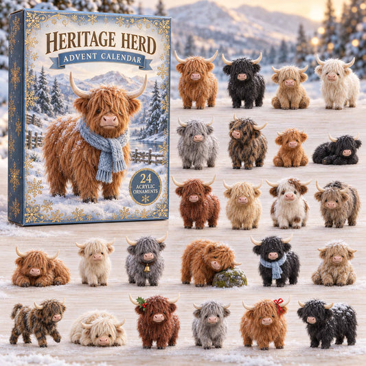 CHRISTMAS KICKOFF 40% OFF - Heritage Herd Advent Calendar 2026 - 24-Day Festive Countdown, Acrylic Charms Blind Box - Gift For Family and Friends AC0TD042