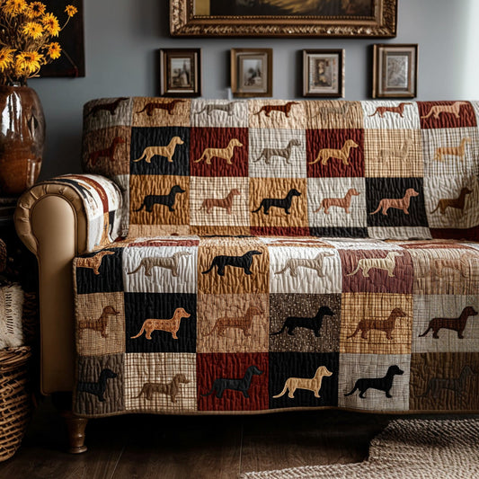 Heritage Hounds Quilted Sofa Cover NCU0LDH368