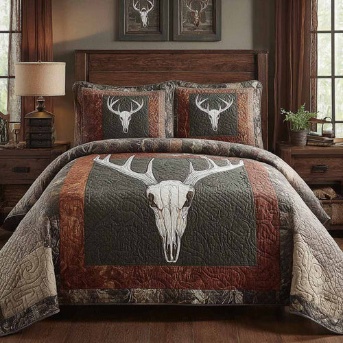 Heritage Hunt 3-Piece Quilted Bedding Set NCU0NXD1737
