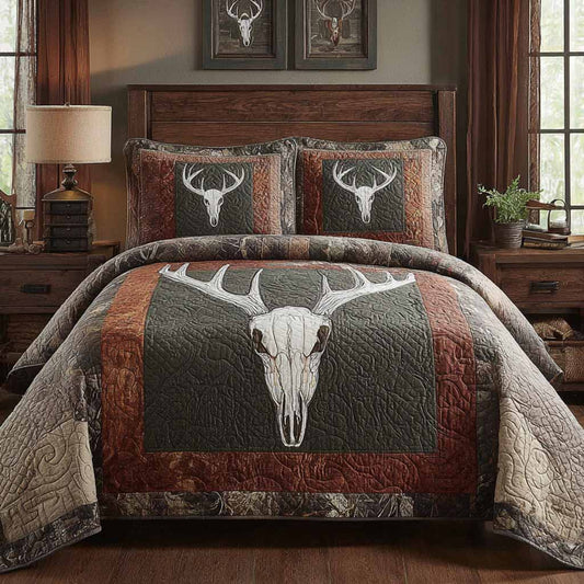 Heritage Hunt 3-Piece Quilted Bedding Set NCU0NXD1737