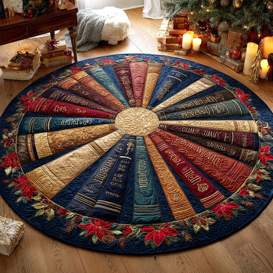 Heritage Library Quilted Round Mat NCU0NTV696