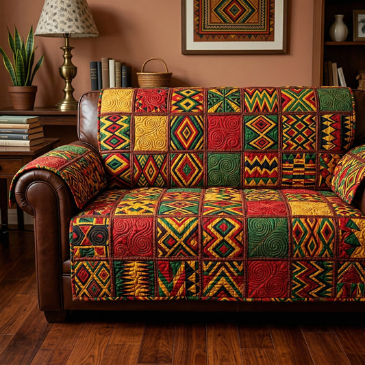 Heritage Lines Quilted Sofa Cover NCU0NTD1865