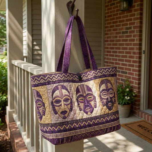 Heritage Masks Quilted Classic Tote Bag NCU0NXD1824