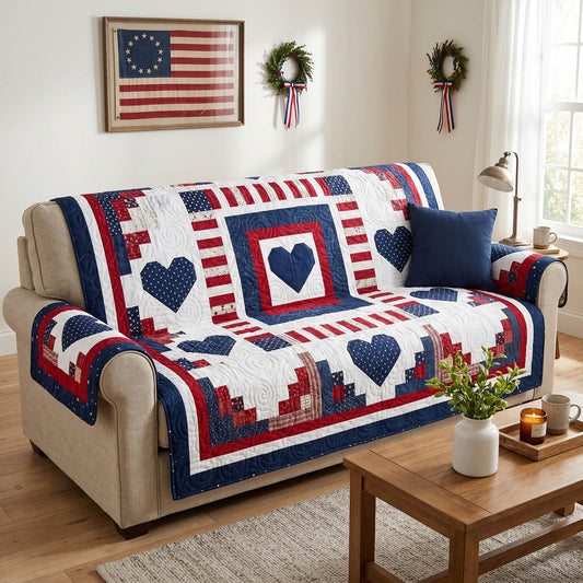 Heritage Patch Quilted Sofa Cover NCU0NTD1976