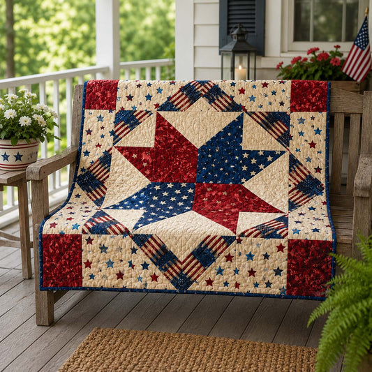 Heritage Patch Star Quilted Blanket NCU0DQQ0900