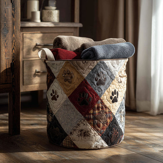Heritage Paws Quilted Laundry Basket NCU0PTT2811