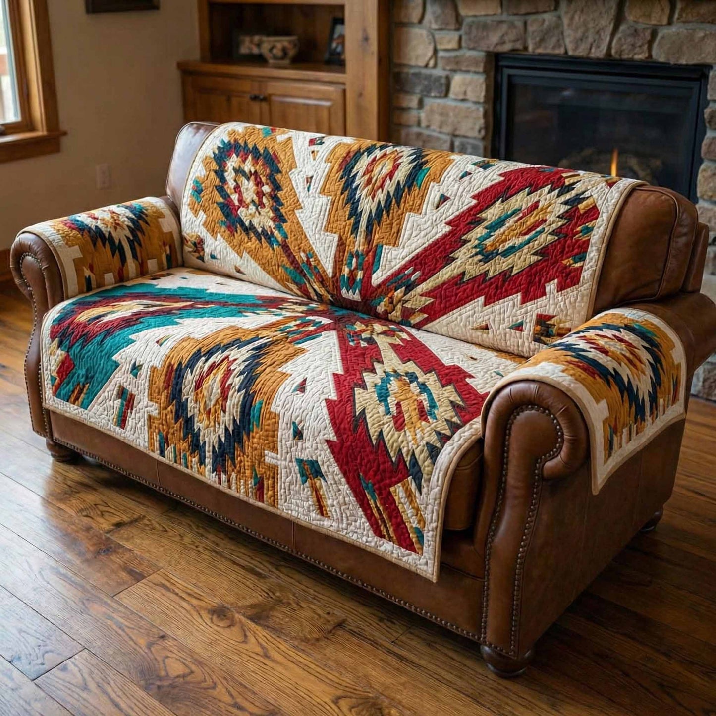 Heritage Peak Quilted Sofa Cover NCU0NXD1600