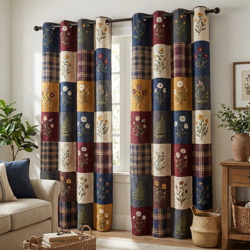 Heritage Plaid Quilted Curtains NCU0NTV987