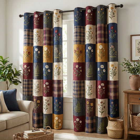 Heritage Plaid Quilted Curtains NCU0NTV987