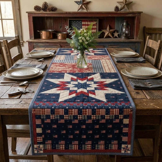 Heritage Star Quilted Table Runner NCU0DQQ0642