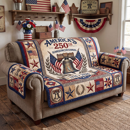 Heritage and History Quilted Sofa Cover NCU0PTT3129
