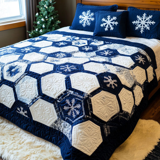 Hexa Harmony 3-Piece Quilted Bedding Set NCU0PTT099