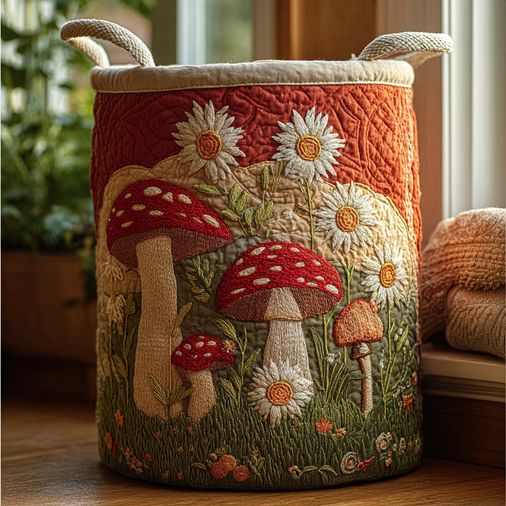 Hidden Bloom Quilted Laundry Basket NCU0DDK1362