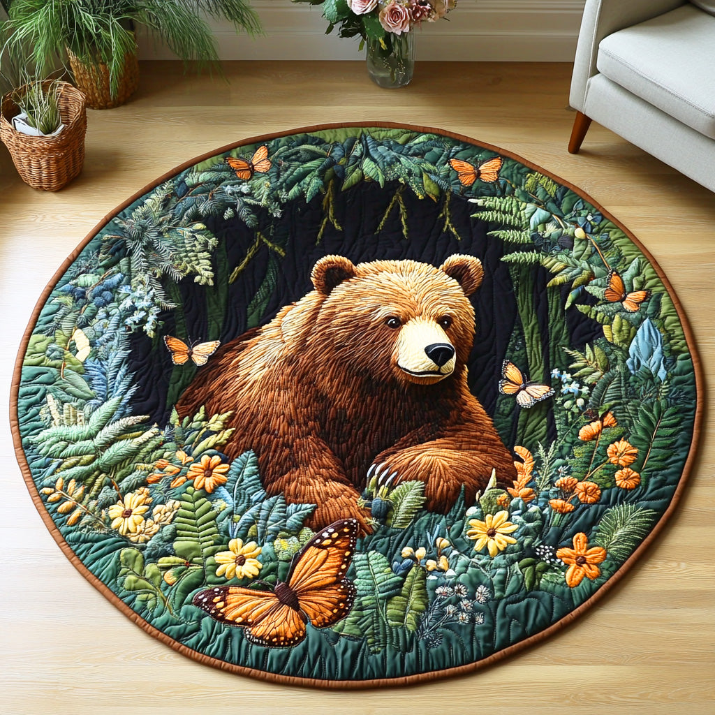 Hidden Forest Soul Quilted Round Mat NCU0NTD613