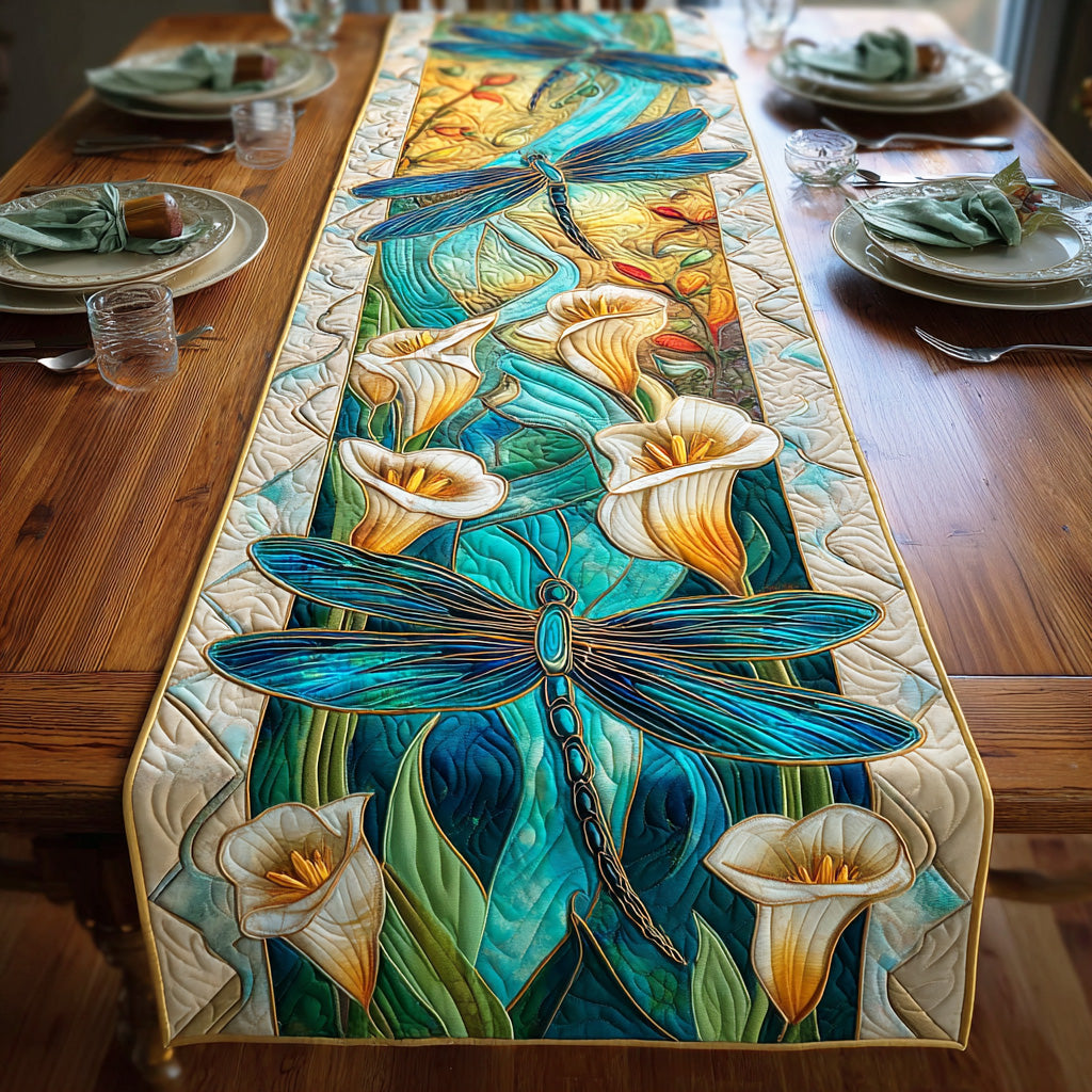 Hidden Garden Flight Quilted Table Runner NCU0NTD825