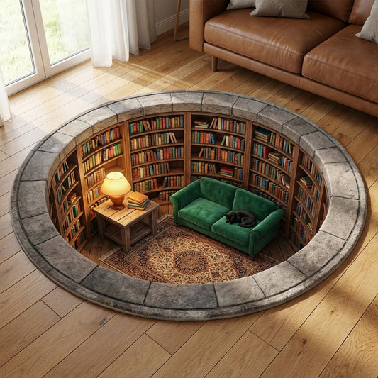 Hidden Library Round Carpet NCU0NTV996