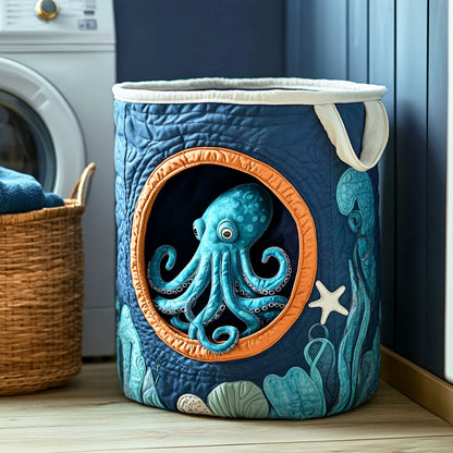 Hidden Octopus Quilted Laundry Basket NCU0NTD374