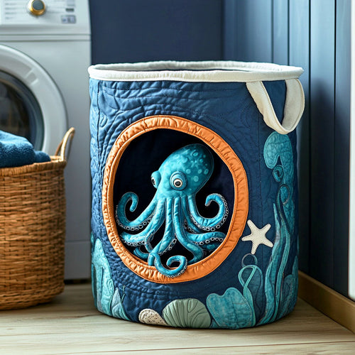 Hidden Octopus Quilted Laundry Basket NCU0NTD374