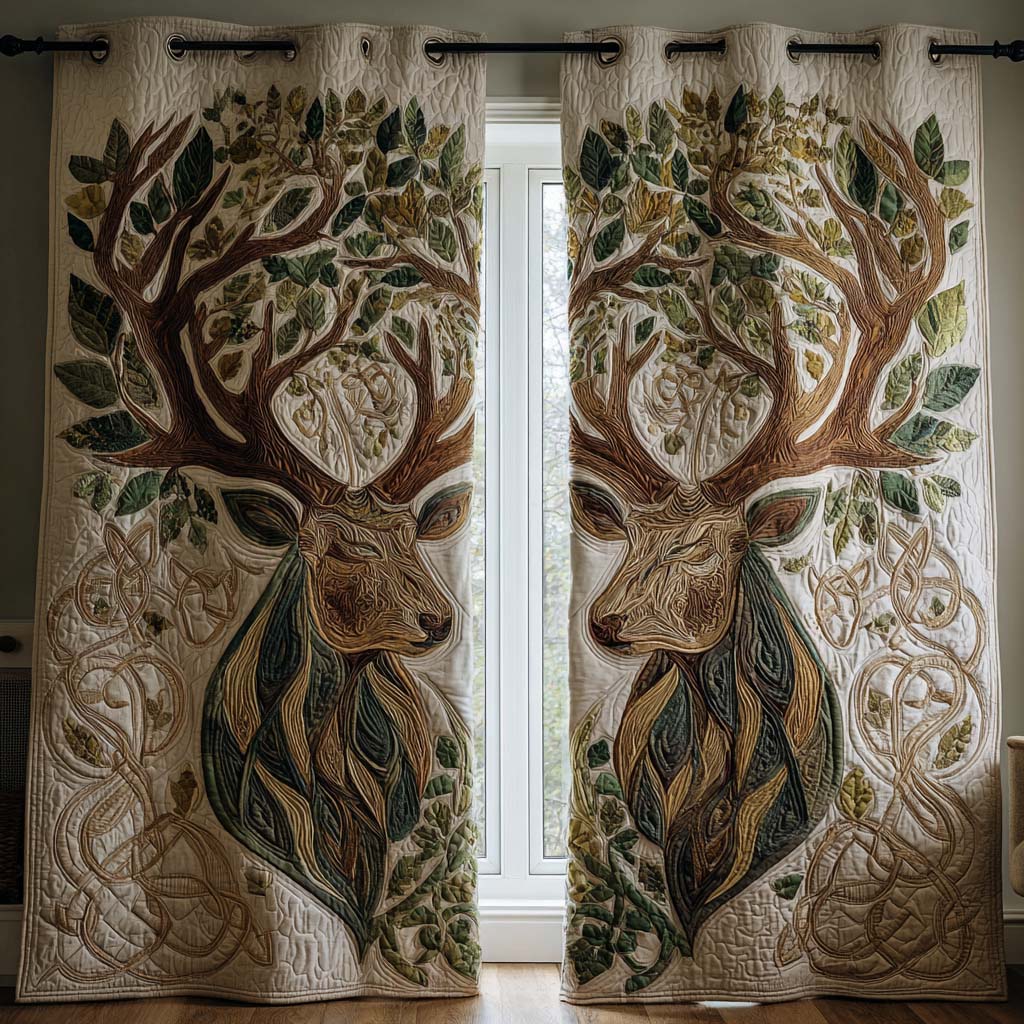 Hidden Woodland Quilted Curtains NCU0NNT2328