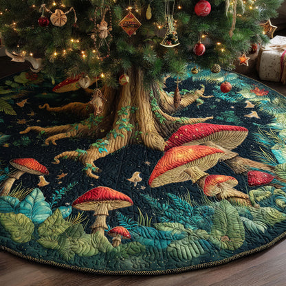 Hidden Woodland Retreat Christmas Quilted Tree Skirt NCU0PTT2250