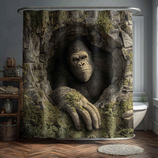 Hidden in Stone Bigfoot Shower Curtain NCU0LDH595