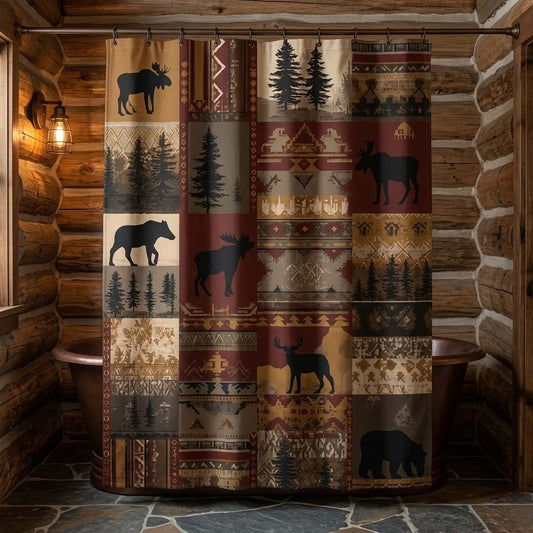 High Country Moose Shower Curtain NCU0DQQ0676