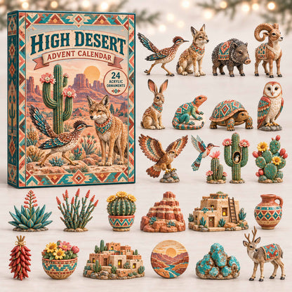 CHRISTMAS KICKOFF 40% OFF - High Desert Advent Calendar 2026 - 24-Day Festive Countdown, Acrylic Charms Blind Box - Gift For Family and Friends AC0TD006