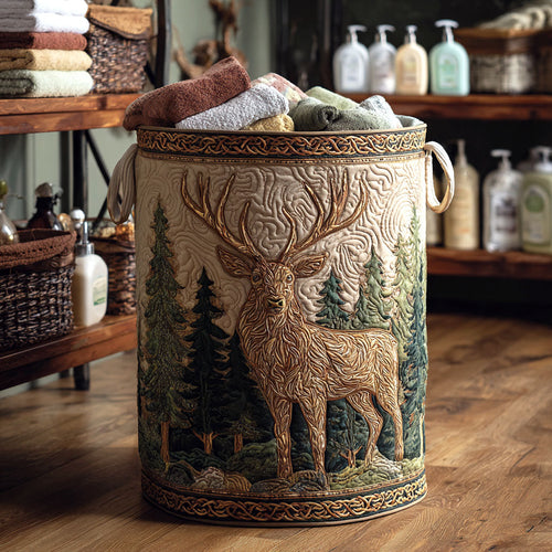 Highland Antler King Quilted Laundry Basket NCU0NTV497