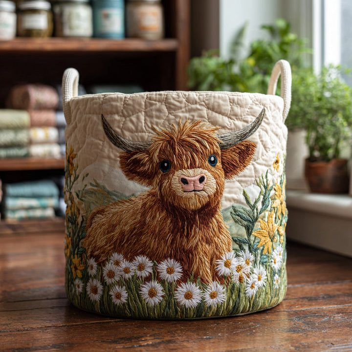 Highland Beauty Quilted Laundry Basket NCU0DV1604