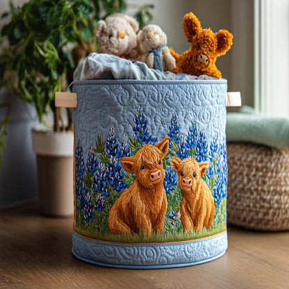 Highland Mist Quilted Laundry Basket NCU0NNT1367