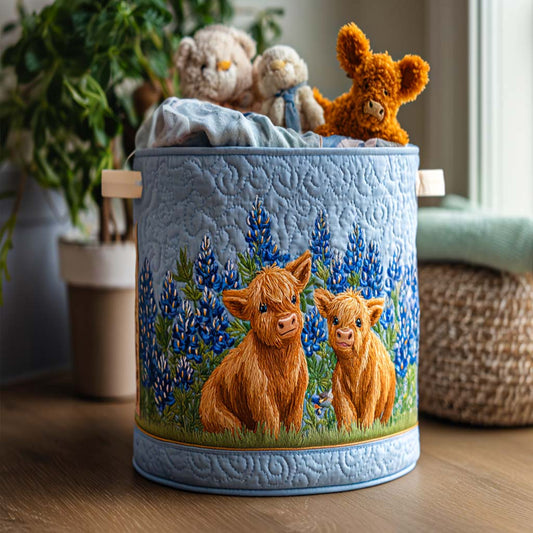 Highland Mist Quilted Laundry Basket NCU0NNT1367