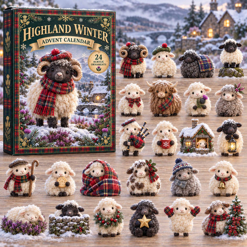 CHRISTMAS KICKOFF 40% OFF - Highland Winter Advent Calendar 2026 - 24-Day Festive Countdown, Acrylic Charms Blind Box - Gift For Family and Friends AC0TD030