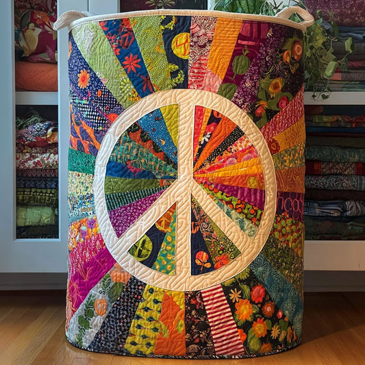 Hippie Bloom Quilted Laundry Basket NCU0PTT945