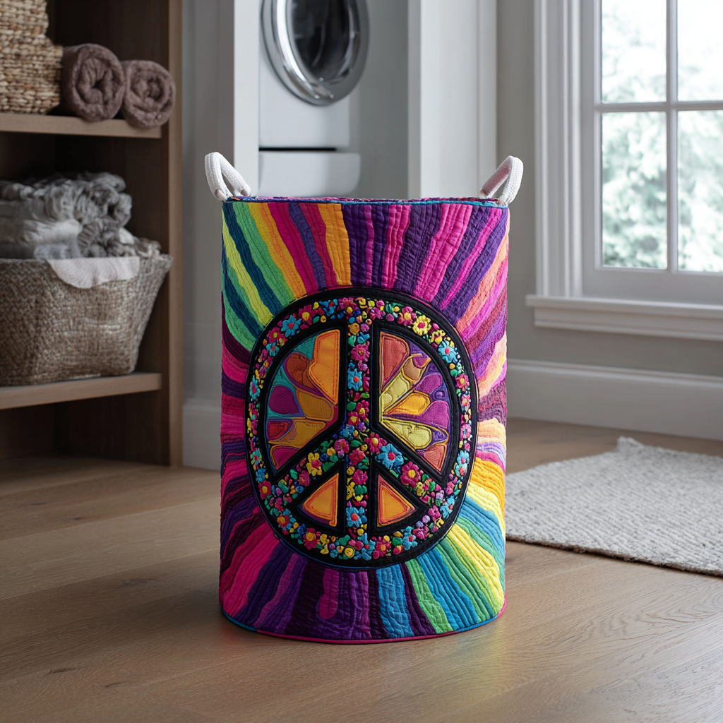 Hippie Dream Quilted Laundry Basket NCU0DDK1567