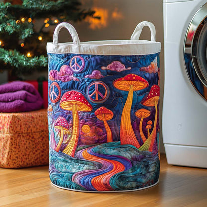 Hippie Forest Wonderland Quilted Laundry Basket NCU0NXD1045