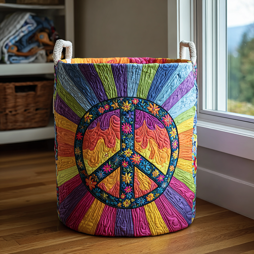 Hippie Joy Quilted Laundry Basket NCU0DDK1571
