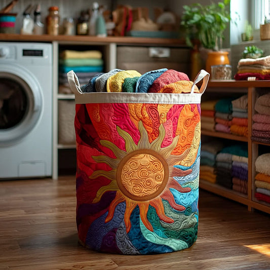 Hippie Sunshine Quilted Laundry Basket NCU0NTV084