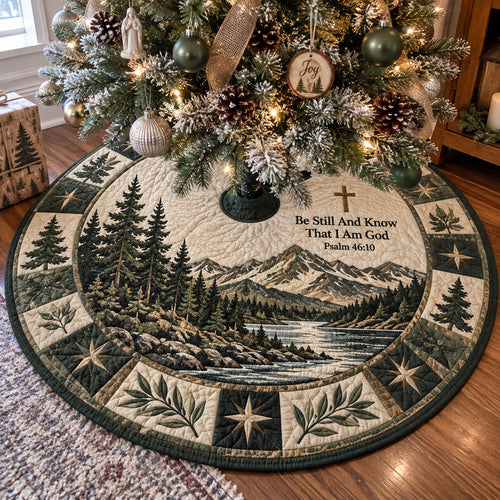 His Amazing Grace Christmas Quilted Tree Skirt NCU0PTT3513