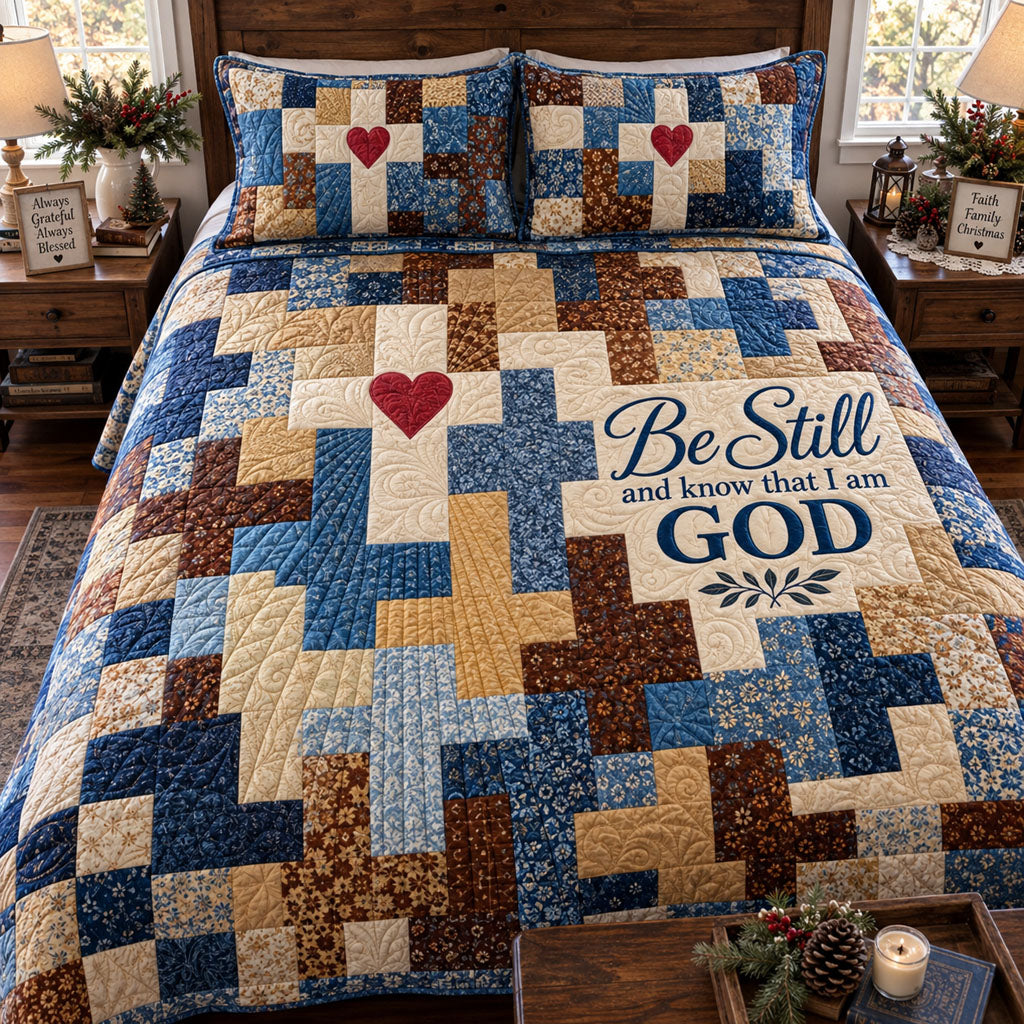 His Promise Remains 3-Piece Quilted Bedding Set NCU0PTT3458