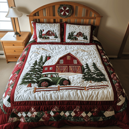 Holiday Barn Magic 3-Piece Quilted Bedding Set NCU0TH2195