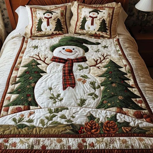 Holiday Friends 3-Piece Quilted Bedding Set NCU0NNT038