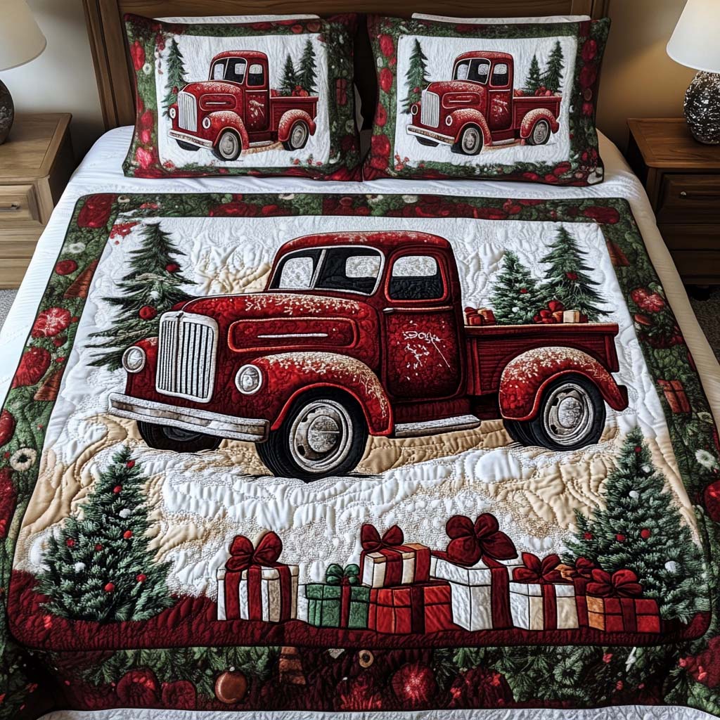 Holiday Haul 3-Piece Quilted Bedding Set NCU0NNT028