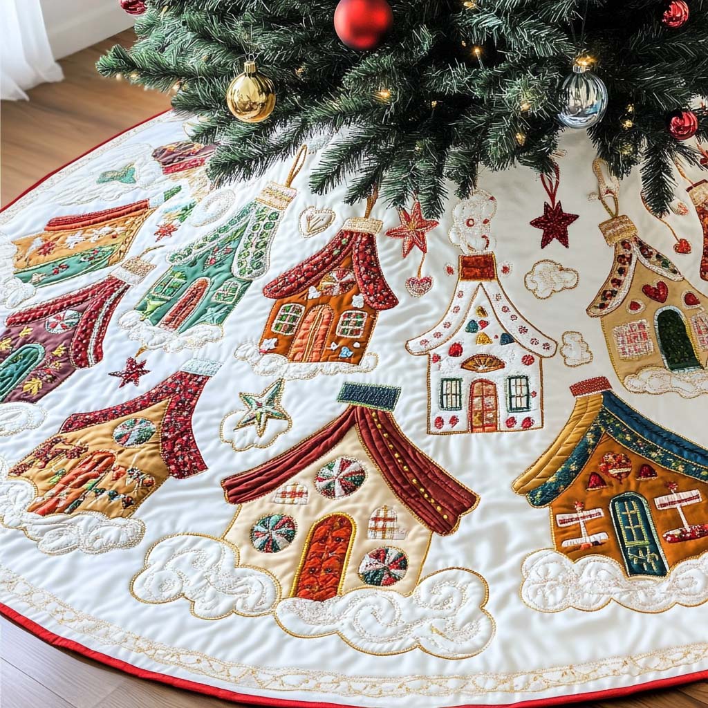 Holiday Hearth Christmas Quilted Tree Skirt NCU0NT1249