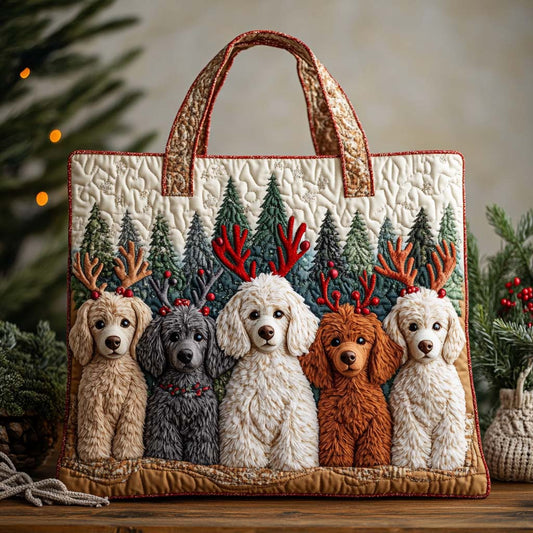 Holiday Antler Parade Quilted Tote Bag NCU0NXD690