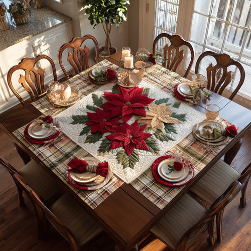 Holiday Bloom Quilted Table Topper NCU0DV912