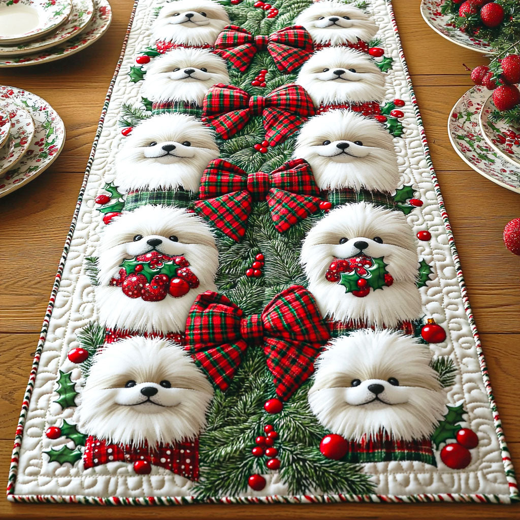 Holiday Fluff Quilted Table Runner NCU0NTD553