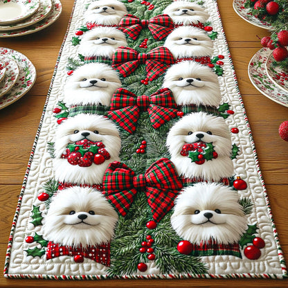 Holiday Fluff Quilted Table Runner NCU0NTD553