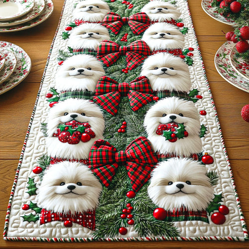 Holiday Fluff Quilted Table Runner NCU0NTD553
