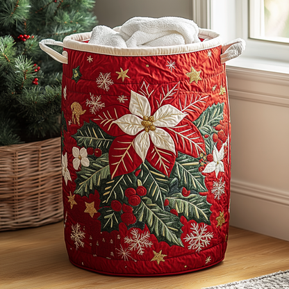 Holiday Glow Quilted Laundry Basket NCU0DDK1086